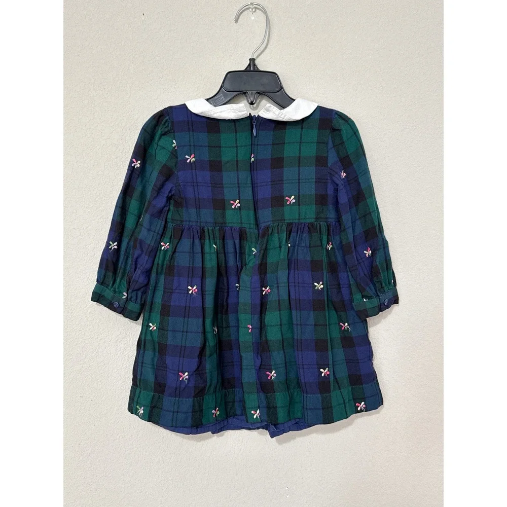 Gap x Sarah Jessica Parker‎ Toddler Girls Collared Plaid Dress 2T Preppy Floral